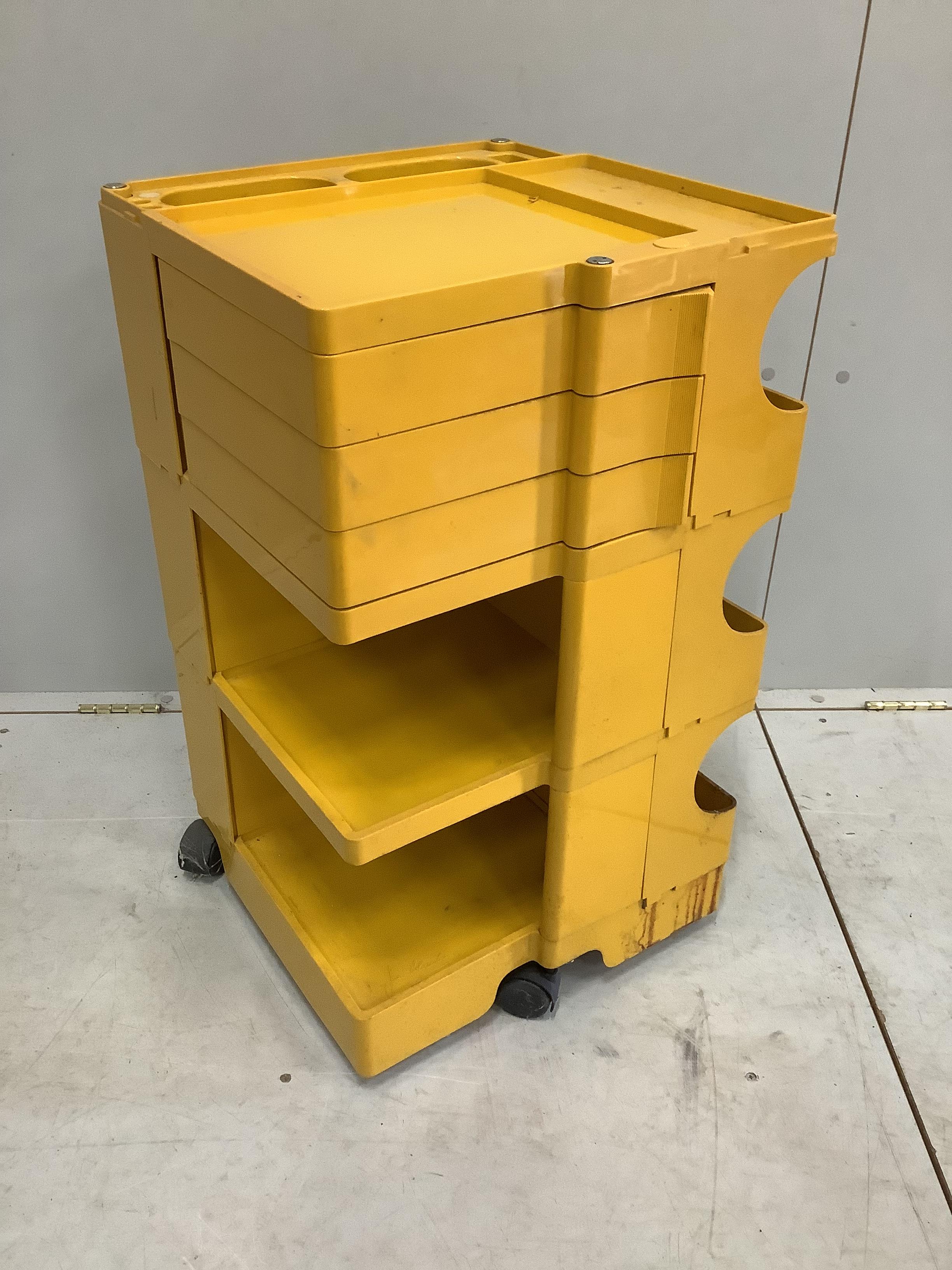 A Joe Colombo Boby trolley, width 43cm, depth 41cm, height 74cm